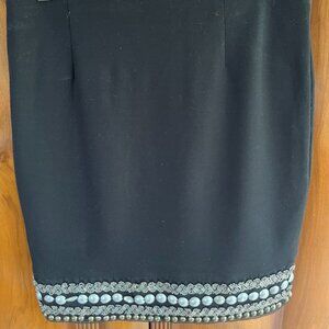 Black Women's skirt with metallic details